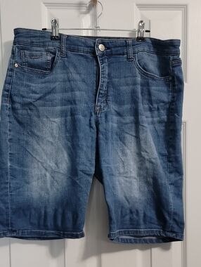 Womens Blue Denim Shorts 14 Nine West